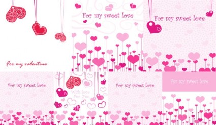 Lovely Romantic Valentine Day Greeting Card Vector