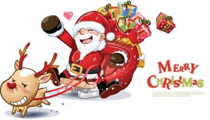 Lovely Santa Claus Vector Graphics
