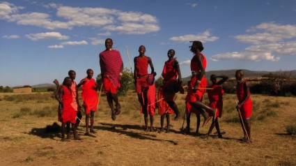 céu de Quênia tribo Maasai