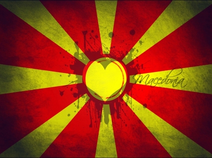 الحب المقدونية علم مقدونيا جدران العالم