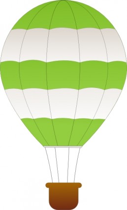 Maidis horizontal gestreiften Heißluftballone ClipArt