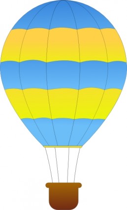 maidis horizontale rayé montgolfières clip art