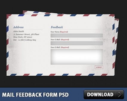 Mail Feedback Form Psd