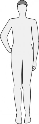 silhueta masculina frente clip-art