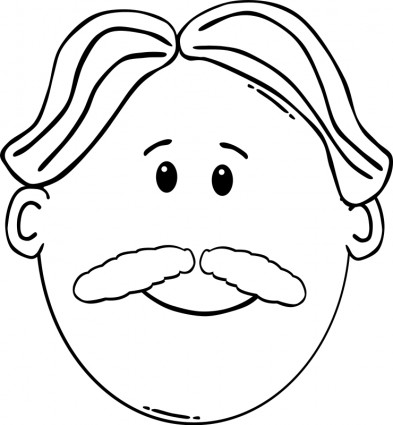 caricature du visage homme