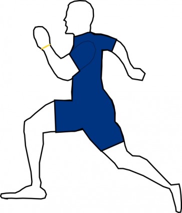 Laki-laki jogging latihan clip art