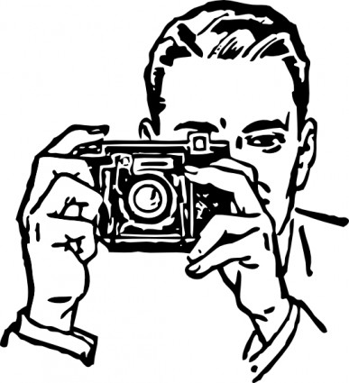 Mann mit einer Kamera-ClipArt