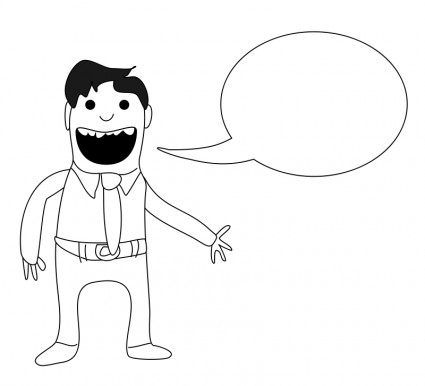 Man With Speech Bubble
