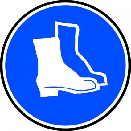 ochrony obowiązkowe stopy twarde buty clipartów