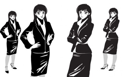 manga noir escritório feminino