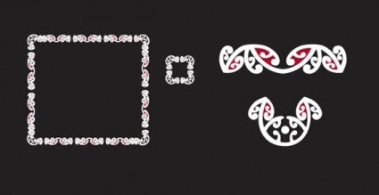 Maori perbatasan vektor