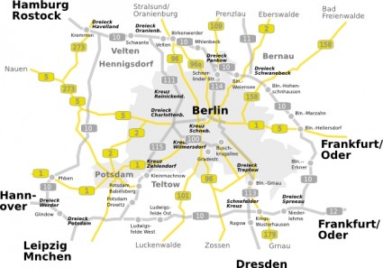 خريطة برلين براندنبورغ قصاصة فنية