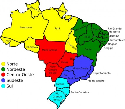 Karte von Brasilien-v3
