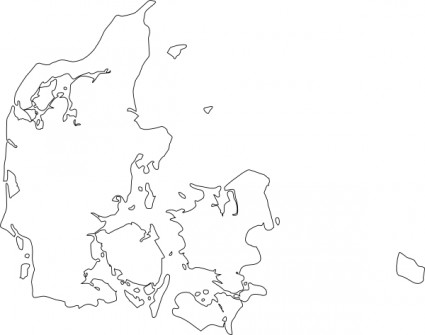Karte von Dänemark ClipArt