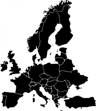 Peta kota Eropa clip art
