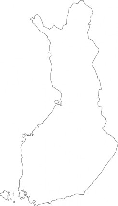 フィンランド クリップアートの地図