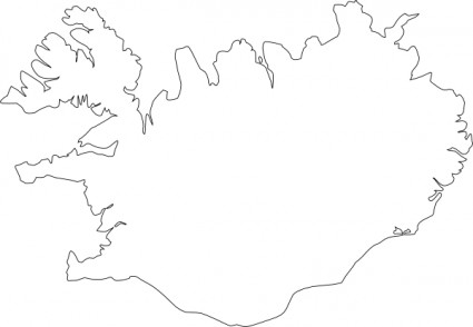 mapa da arte de grampo de Islândia