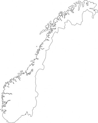 خريطة النرويج قصاصة فنية