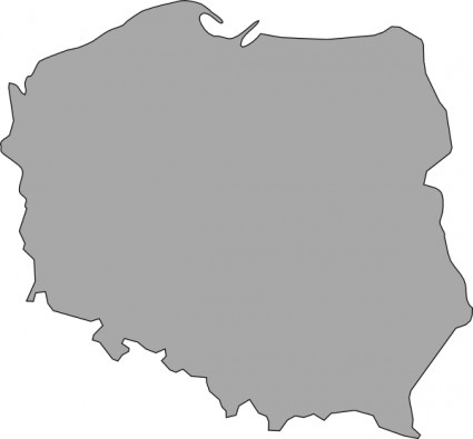 mappa di Polonia clip art