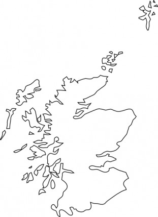 mapa da arte de grampo de Escócia