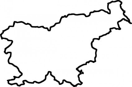 유럽 클립 아트에서 슬로베니아 공화국의 지도