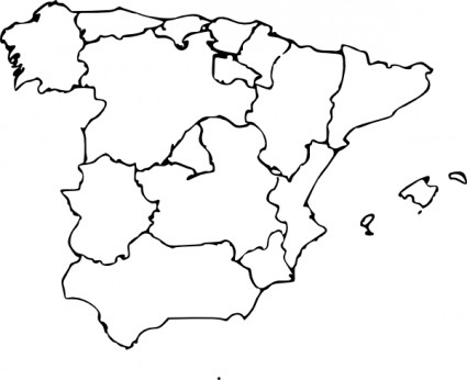 スペイン クリップアートの地図