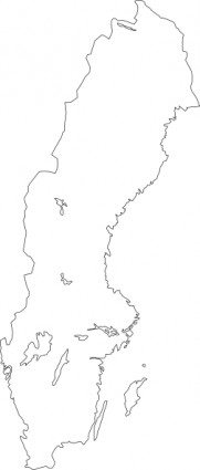 Karte von Schweden-ClipArt