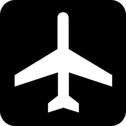 mapa símbolo avião clip art