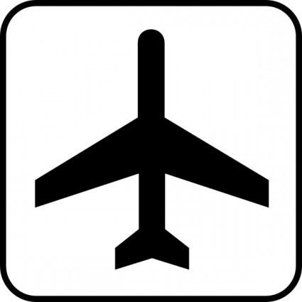 Landkarte Symbol Flugzeug ClipArt