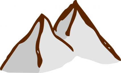 Landkarte Symbole Berge ClipArt