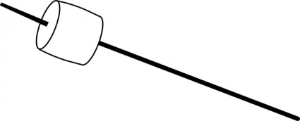 Marshmallow auf einem Stick-ClipArt