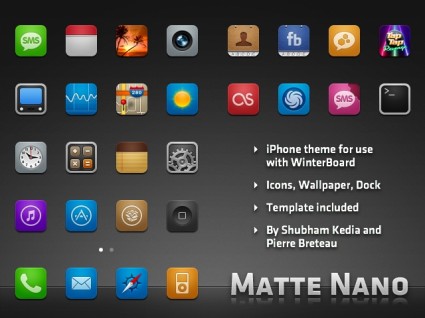 icônes de nano mat pour le pack d'icônes d'iphone
