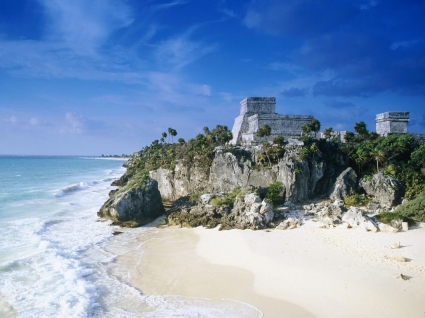 tàn tích Maya hình nền mexico thế giới