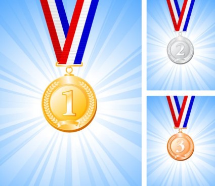 medallas del vector