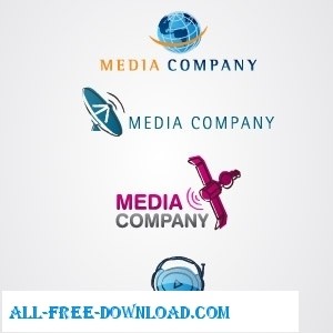 حزمة شعار خدمات وسائط الإعلام