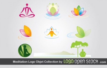 coleção de objetos de logotipo de mediação