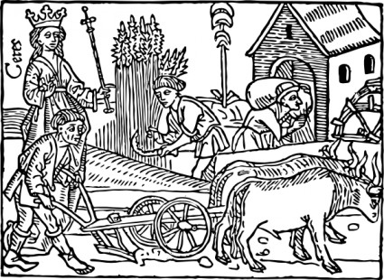agricultura medieval clip-art