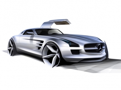 Mercedes benz amg sls wallpaper mobil konsep
