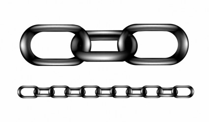 Ilustración de acoplamientos de cadena de metal
