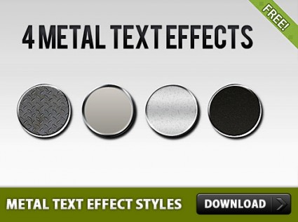 styles de calque effet texte métal