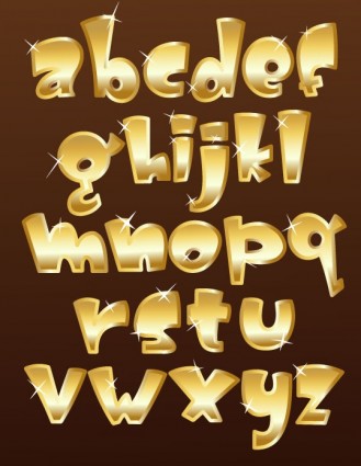 금속 질감 글꼴 디자인 벡터