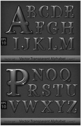 metallische Buchstaben Vektor
