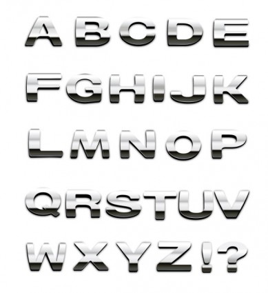 металлические буквы вектор