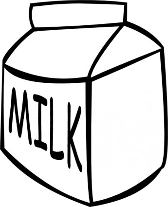牛奶 b 和 w 的剪贴画