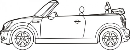 Mini Cooper Convertible Clip Art