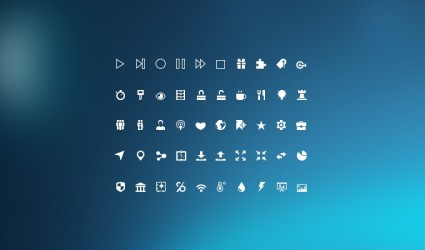 conjunto de glifos mini ícones