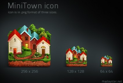 Kota Mini ikon ikon paket