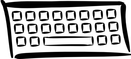 clip art de teclado minimalista