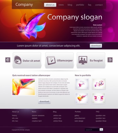 Minimalist Web Design Vector