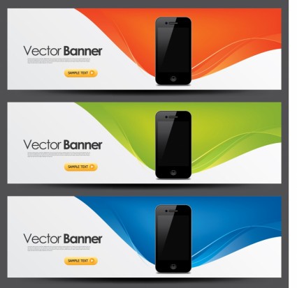 Mobile Banner Vektor Trend Muster